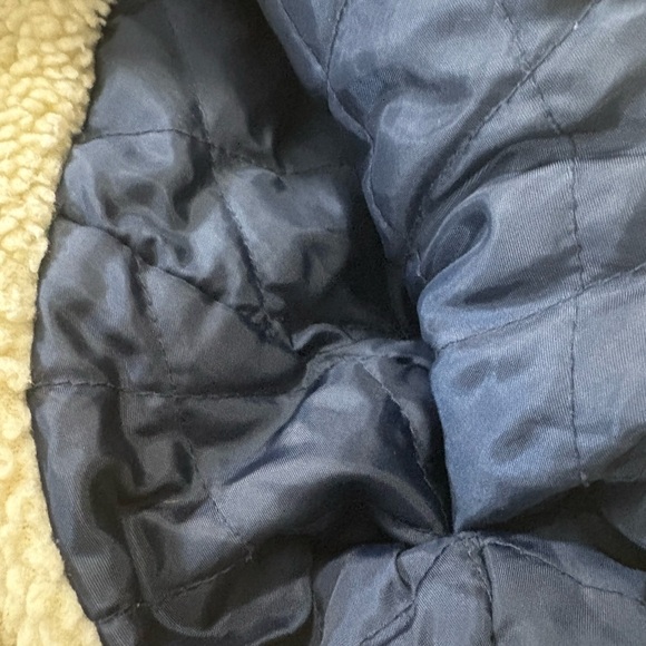 GAP Soft Denim Sherpa Button Front Jacket w Patch Pockets 1 Inner Pocket. XL - Picture 16 of 16